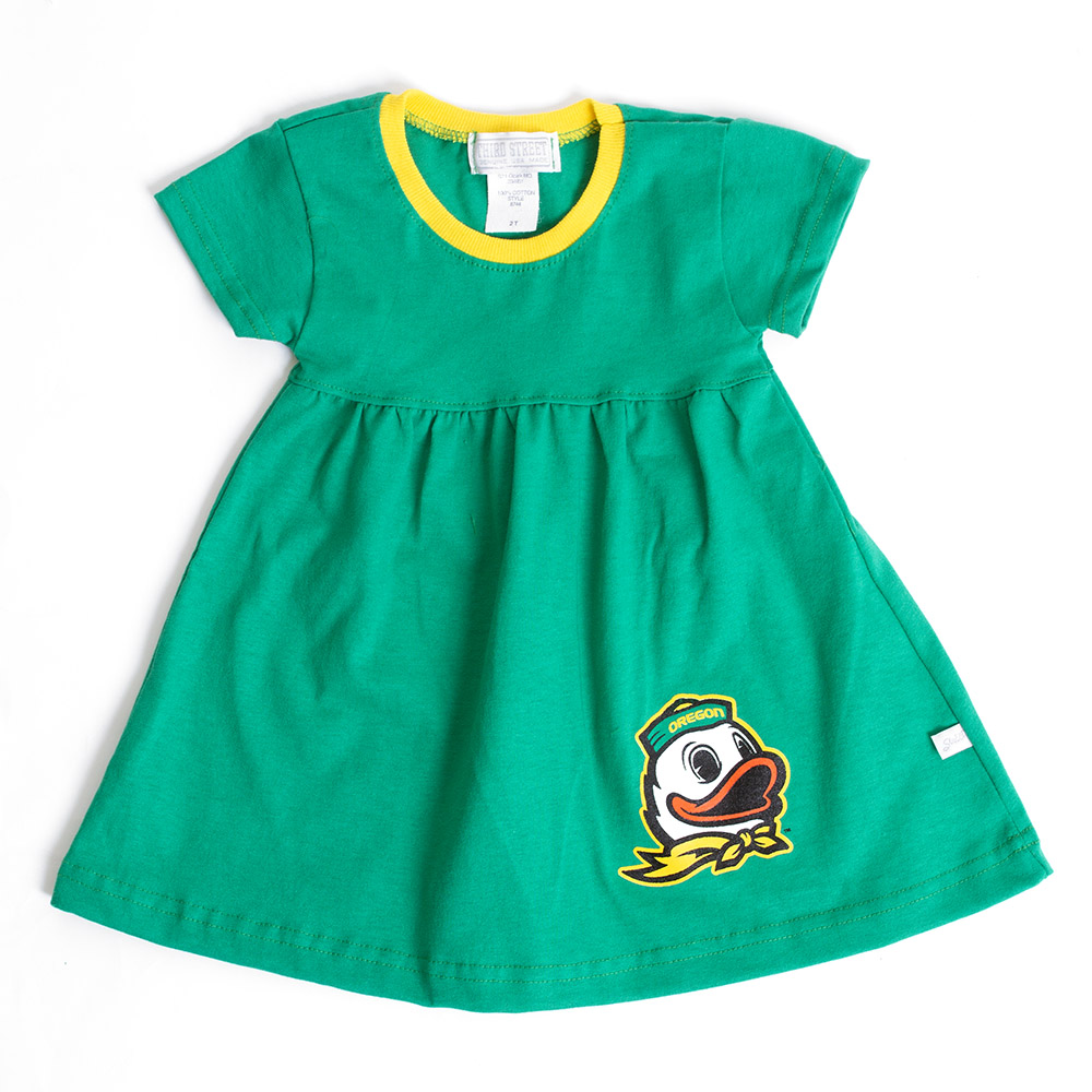 Ducks Spirit, Third Street, Green, Dress/Skirt, Kids, Toddler, T-Shirt Dress, 808229